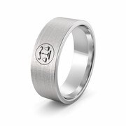 Obrączka srebrna z znakiem zodiaku waga - wzór Ag-386