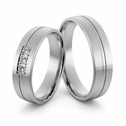 Obrączki srebrne z cyrkoniami swarovski - wzór Ag-393