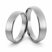Obrączki ślubne platynowe klasyczne zaokrąglone 4.5 mm - Pt-4-5