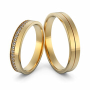Obrączki ślubne z brylantami - Au-1155
