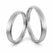 Obrączki ślubne platynowe klasyczne zaokrąglone 3 mm - Pt-1