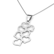 Zawieszka srebrna splecione serca