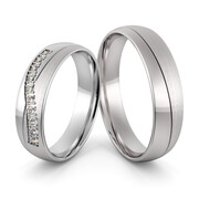 Obrączki srebrne z cyrkoniami swarovski - wzór Ag-460