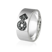 Obrączka srebrna męska z symbolem mężczyzny - wzór Ag-207