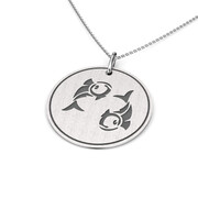 Zawieszka srebrna zodiak ryby