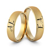 Obrączki ślubne z inicjałami i emalią - Au-976