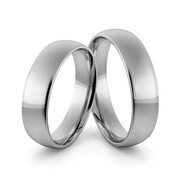 Obrączki ślubne palladowe klasyczne zaokrąglone 5 mm - Pd-1