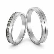 Obrączki ślubne z brylantami - Au-1155