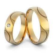 Obrączki ślubne z brylantem - Au-1012