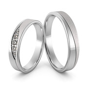 Obrączki srebrne z cyrkoniami swarovski - wzór Ag-473