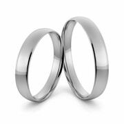 Obrączki ślubne platynowe klasyczne zaokrąglone 3.5 mm - Pt-1-10