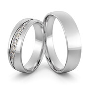 Obrączki srebrne z cyrkoniami swarovski - wzór Ag-408