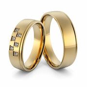 Obrączki ślubne z brylantami - Au-998