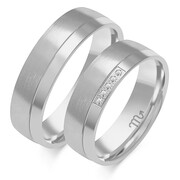 Obrączki ślubne z brylantami Złoty Skorpion – wzór O169