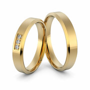 Obrączki ślubne klasyczne płaskie fazowane 4 mm