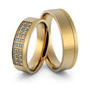 Obrączki ślubne z brylantami - Au-961