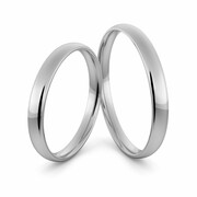 Obrączki ślubne platynowe klasyczne zaokrąglone 2.5 mm - Pt-1-5