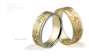 Obrączki ślubne - wzór Au-525