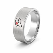 Obrączka srebrna i love you - wzór Ag-386