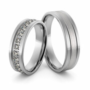 Obrączki srebrne z cyrkoniami swarovski - wzór Ag-390