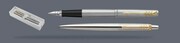 Zestaw Piśmienny Parker Pióro wieczne + Długopis Jotter Core Błyszcząca Stal GT | Stalówka M - 2030948_1953182