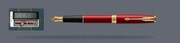 Zestaw Pióro wieczne Parker Sonnet Core Czerwony Satynowy Lakier GT + Etui Kolor | Stalówka F - 1931473