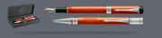 Zestaw Pióro wieczne + Długopis Parker Duofold Classic Centennial Czerwony Akryl CT | Stalówka F/18k - 1931375_1931379
