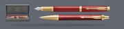 Zestaw Pióro wieczne + Długopis Parker IM Premium Royal Czerwony GT + Premium Box | Stalówka F - 2143650_2143644