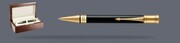 Zestaw Długopis Parker Duofold Classic Czarny Akryl GT + Wood Box Brown - 1931386