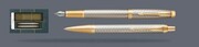 Zestaw Pióro wieczne + Długopis Parker IM Premium Royal Ciepła Szarość GT + Etui Kolor | Stalówka F - 1931684_1931687