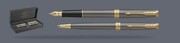 Zestaw Pióro wieczne + Długopis Parker Sonnet Core Grey GT | Stalówka F - 2213680_2213679