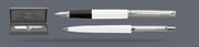 Zestaw Piśmienny Parker Pióro wieczne + Długopis Jotter Originals Biały CT + Box Premium | Stalówka M - 2096871_ 2096874