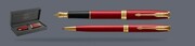 Zestaw Pióro wieczne + Długopis Parker Sonnet Core Czerwony Satynowy Lakier GT | Stalówka F - 1931473_1931476