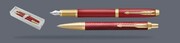 Zestaw Pióro wieczne + Długopis Parker IM Premium Royal Czerwony GT | Stalówka F - 2143650_2143644