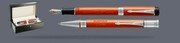 Zestaw Pióro wieczne + Długopis Parker Duofold Classic Centennial Czerwony Akryl CT + Wood Box Black | Stalówka F/18k - 1931375_1931379