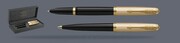Zestaw Pióro wieczne + Długopis Parker 51 Deluxe Black GT | Stalówka F - 2123511_2123513