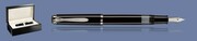 PIÓRO WIECZNE PELIKAN CLASSIC M205 CZARNO-SREBRNE + WOOD BOX BLACK | STALÓWKA EF