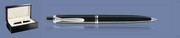 DŁUGOPIS PELIKAN SOUVERAN K405 CZARNO-SREBRNY + WOOD BOX BLACK