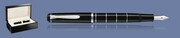PIÓRO WIECZNE PELIKAN CLASSIC M215 CZARNO-SREBRNE OBRĘCZE + WOOD BOX BLACK | STALÓWKA F
