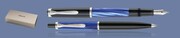 ZESTAW PIÓRO WIECZNE + DŁUGOPIS PELIKAN CLASSIC K/M205 MARMUROWY BŁĘKIT | STALÓWKA F
