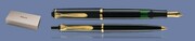 ZESTAW PIÓRO WIECZNE + DŁUGOPIS PELIKAN CLASSIC K/M200 CZARNE | STALÓWKA F
