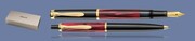 ZESTAW PIÓRO WIECZNE + DŁUGOPIS PELIKAN CLASSIC K/M200 MARMUROWA CZERWIEŃ | STALÓWKA F