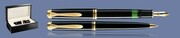 ZESTAW PIÓRO WIECZNE + DŁUGOPIS PELIKAN SOUVERAN K/M600 CZARNE + WOOD BOX BLACK | STALÓWKA F