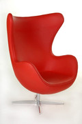 Fotel Jajo czerwona skóra 65 Premium D2