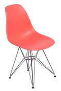 D2 Krzesło P016 PP dark peach, chromowane nogi D2