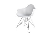 D2 Krzesło P018PP białe, chrom nogi HF D2