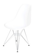 D2 Krzesło P016 PP białe, chromowane nogi D2