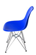 D2 Krzesło P016 PP niebieskie, chromowane nogi D2