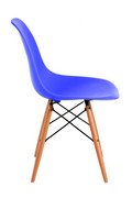 D2 Krzesło P016W PP niebieskie, drewniane nogi D2