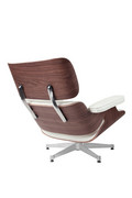 D2 Fotel Vip biały/walnut/srebrna baza TP D2